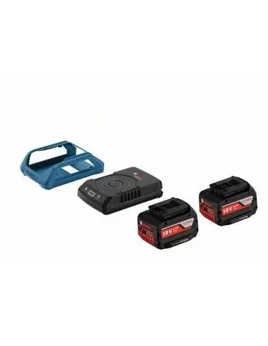 Pack 2 batteries à induction GBA 18V 4.0 Ah W + chargeur GAL 1830 W - Bosch