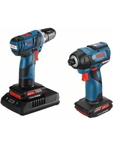 Pack perceuse-visseuse sans-fil GSR 12V-20 + visseuse à chocs sans-fil à induction GDR 12V-110 - Bosch