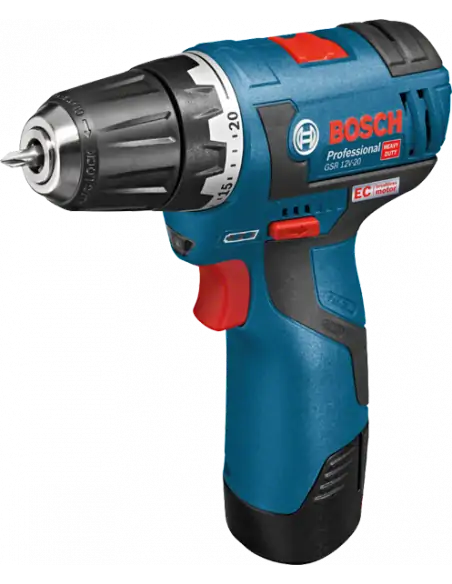 Perceuse-visseuse sans-fil GSR 12V-20, 2 batteries 3,0Ah, L-BOXX - Bosch