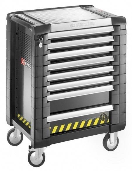 Servante JET+ 8 tiroirs - 3 modules par tiroir - gamme sécurité - JET.8GM3S - Facom