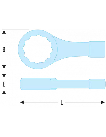 51B - Clés polygonales à frapper en pouces - 51B.1P13/16 - Facom