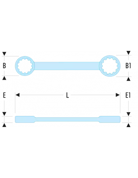 59TX - Clés à oeil droites profil Torx® - 59TX.20X24 - Facom