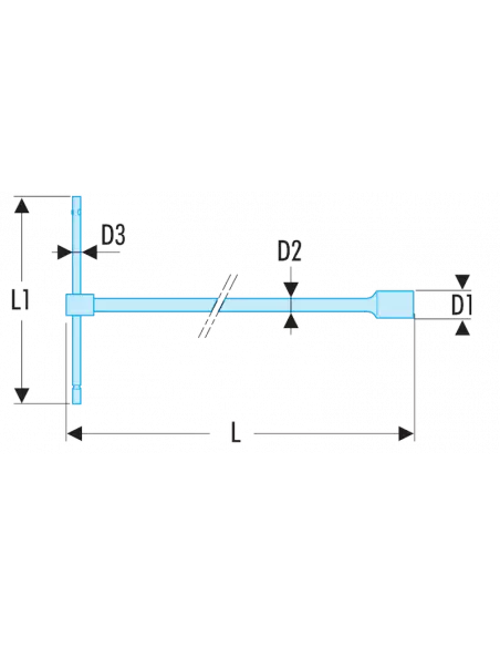98B - Clés à douille en "T" avec poignée coulissante métriques - 98B.14 - Facom