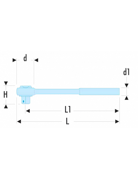 Cliquet 1/2" étanche hautes performances à manche extensible à verrouillage tête flexible - SXL.171 - Facom