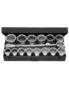 Coffret de douilles 1" - 6 pans métriques - M.441E - M.441E - Facom