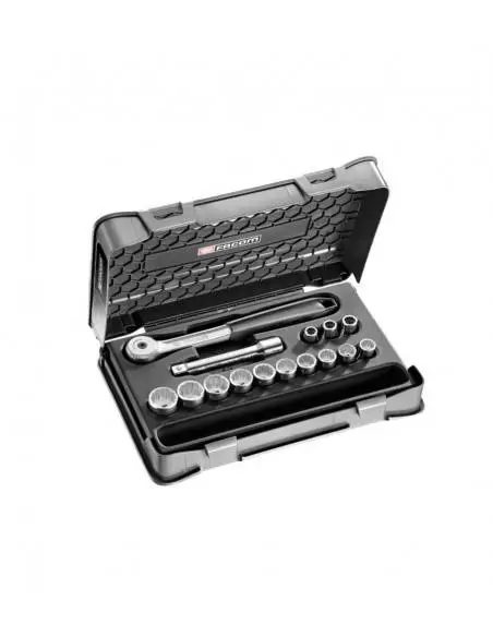 Coffret douilles 1/2" 12 pans métriques - 15 pièces - S.151-1P12 - S.151-1P12 - Facom