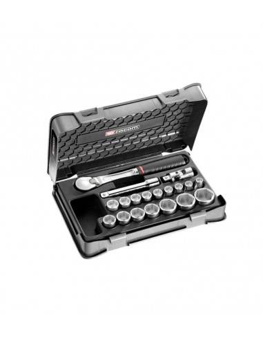 Coffret douilles 1/2" 6 pans métriques - 19 pièces - SL.161-2P6 - SL.161-2P6 - Facom