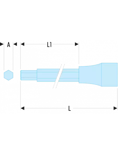 SHP.LA - Douilles tournevis 1/2" embouts longs et extra-longs pour vis à 6 pans creux métriques - SHP.5ELA - Facom