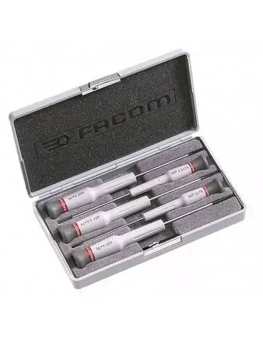 Coffret de 5 tournevis Micro-Tech® Fente - AEF.J2 - Facom