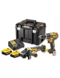 Kit 2 outils XR 18V 5Ah Li-Ion Brushless DCD796 + DCG405 - DCK2080P2T - Dewalt