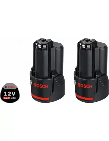 Batteries GBA 12V 3.0Ah (pack de 2) - 1600A00X7D - Bosch
