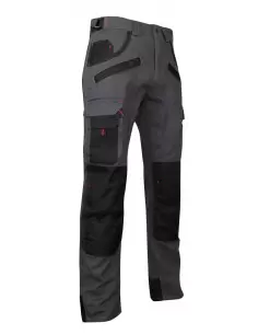 Pantalon de travail multipoches à genouillères Gris/Noir | 1261 ARGILE - LMA