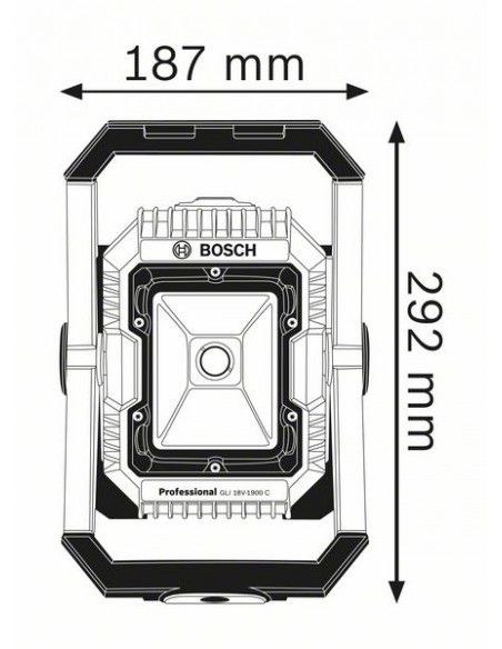 Lampe sans fil GLI 18V-2200 C Solo - 0601446501 - Bosch