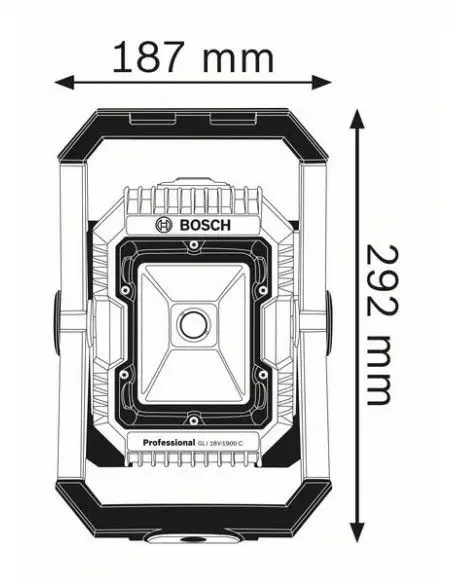 Lampe sans fil GLI 18V-2200 C Solo - 0601446501 - Bosch