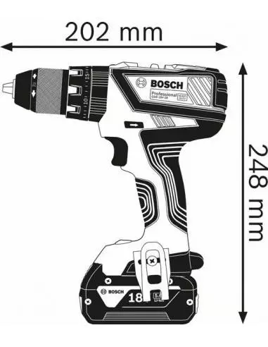 Perceuse à percussion sans-fil Bosch Professional GSB 18V-21 en