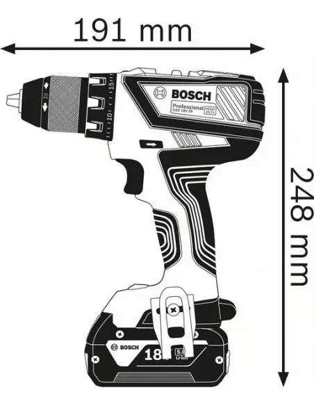 Perceuse-visseuse sans fil GSR 18V-28 5.0Ah Coffret L-BOXX - 06019H4101 - Bosch