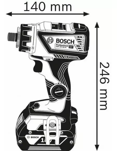 Perceuse-visseuse sans fil GSR 18V-60 FC 5.0Ah Coffret L-BOXX - 06019G7100 - Bosch