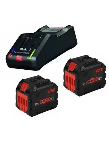Pack 2 batteries ProCORE 18V 12.0Ah + Chargeur + GAL 18V-160C - 1600A016GY - Bosch