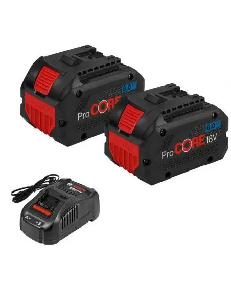Pack 2 batteries ProCORE18V 8.0Ah + Chargeur GAL 1880 CV - 1600A01C4K - Bosch