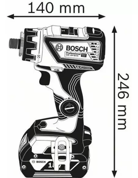 Perceuse-visseuse sans fil GSR 18V-60 FC L-BOXX - 06019G7101 - Bosch