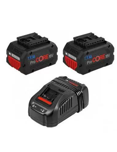 Pack 2 batteries ProCORE18V 8.0Ah + chargeur GAL 18V-160 C - 1600A016GP - Bosch