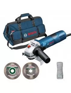 Pack meuleuse GWS 7-125 + 2 disques diamant + 1 sac de transport - 06159975H2 - Bosch