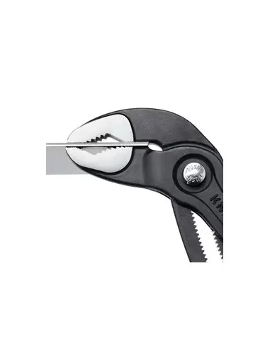 KNIPEX Cobra® Pince multiprise de pointe gainées en plastique antidérapant  grise atramentisée polie 180 mm