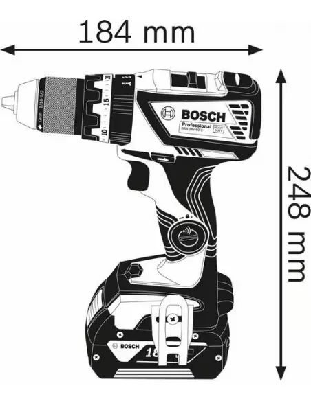 Perceuse à percussion GSB 18V-60 C solo | 06019G2102 - Bosch