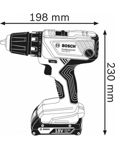 Perceuse-visseuse GSR 18V-21 solo LBOXX | 06019H1009 - Bosch