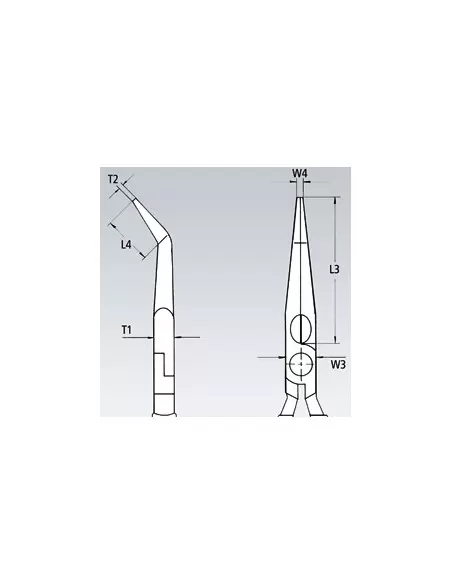 Pince coupante demi-ronde 200 mm (bec de cigogne) | 2622200 - Knipex