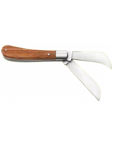 Couteau électricien manche en bois FACOM 843 à 2 lames
