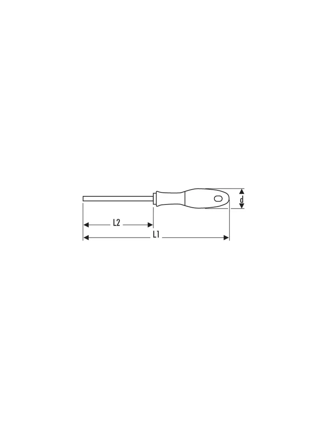 Tournevis fente électricien 3.5x75, E164983 - Expert By Facom