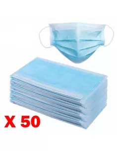 Masques respiratoires chirurgicaux de protection jetable 3 plis type 1 (boite de 50) | 270-4000