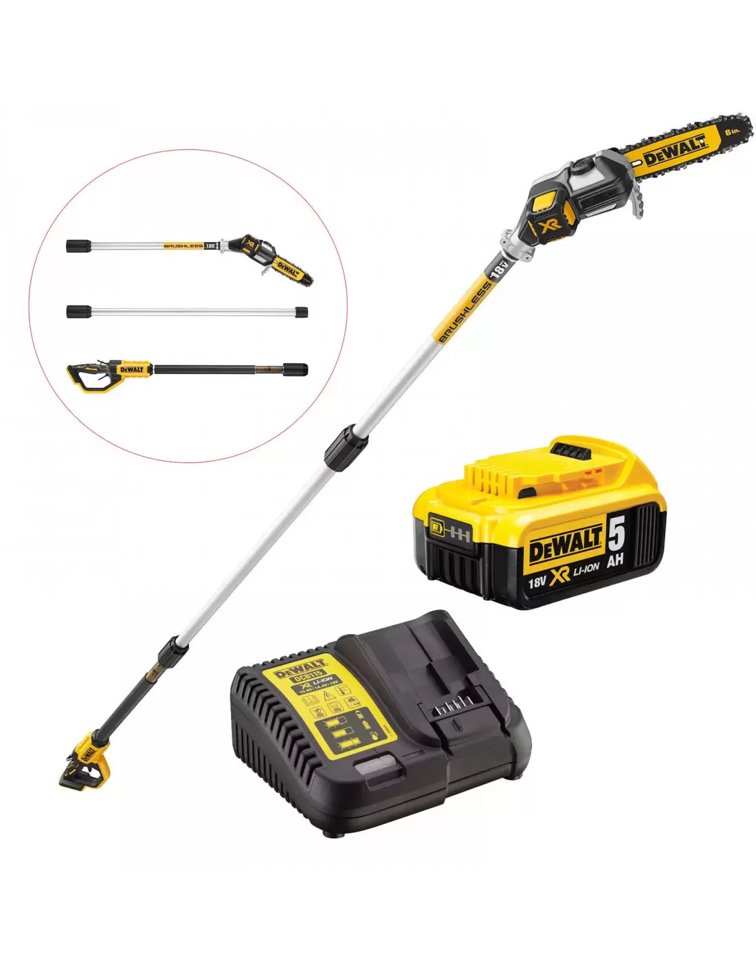 Elagueuse sur perche DEWALT DCMPS567N-XJ 18V (machine nue)