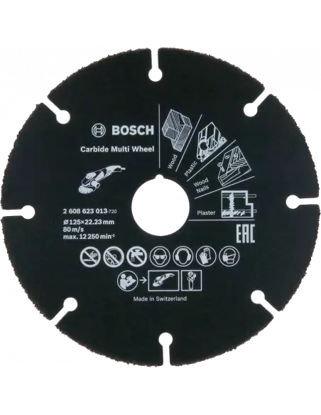 Disques à tronçonner 125x1.0x22.23 mm Carbide Multi Wheel | 2608623013 - Bosch