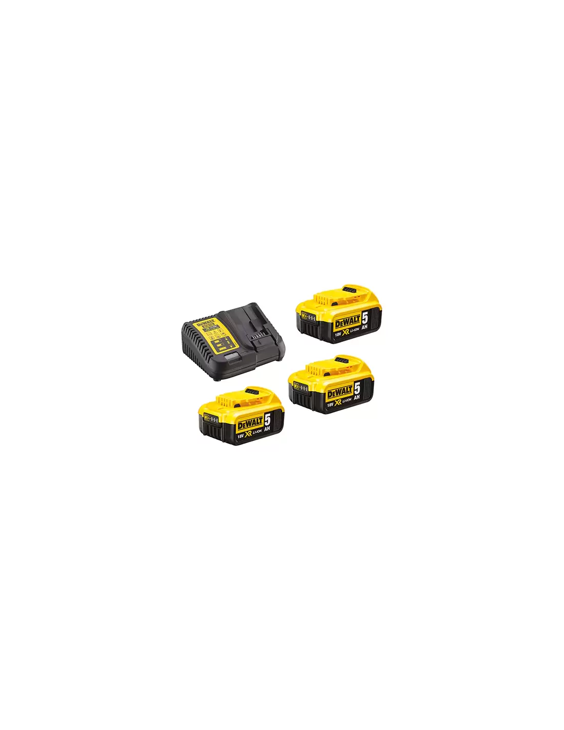 Pack De 3 Batteries 18v 5ah Avec Chargeur - Dewalt - Dcb115d3 à