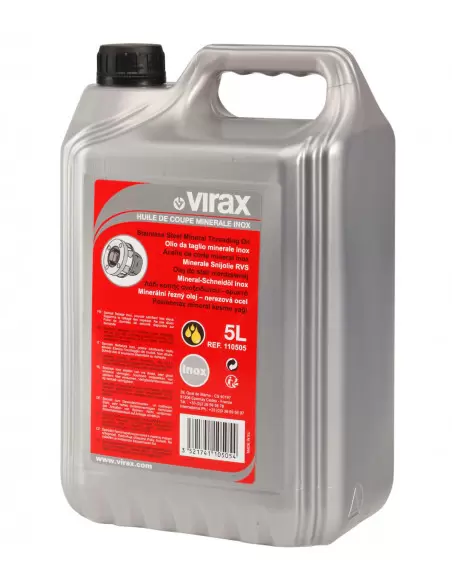 Huile de coupe minérale spécial inox 5 litres | 110505 - Virax