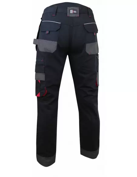 Pantalon de travail multipoches tissu Canvas Noir | 1378 MINERAI - LMA