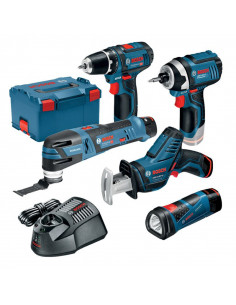 Pack 5 outils sans fil 12V + 3 batteries 12V 2.0Ah L-boxx | 0615990K11 - Bosch