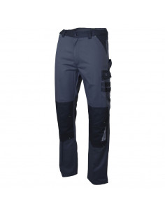 Pantalon de travail bicolore multipoches zéro métal Gris sombre/Noir | 1622 SULFATE - LMA