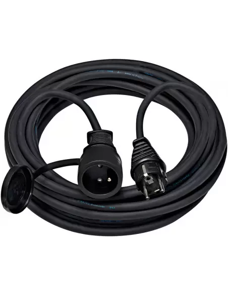 Multiprise avec interrupteur Premium-Plus Noire 3m de câble H05VV-F