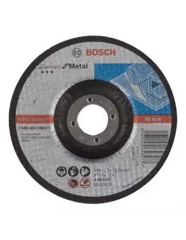Coarse Cut disques 8 Trous intérieurs Ø 125 mm pour machines Bosch
