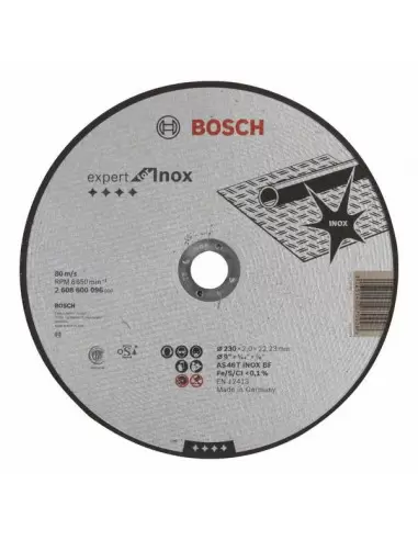 Disque à tronçonner à moyeu plat Expert for Inox 230x2.0 mm | 2608600096 - Bosch