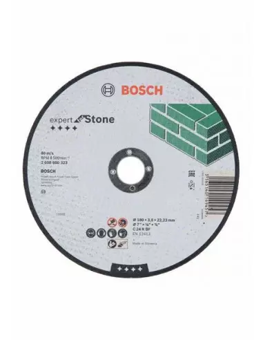 Disque à tronçonner à moyeu plat Expert for Stone (pierre) 180x3.0 mm | 2608600323 - Bosch