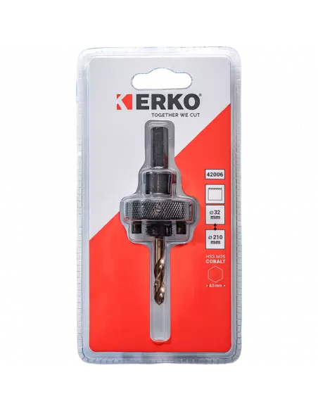 Arbre pour trépans 32 à 210 mm Hexa 9 mm | 42006 - Erko