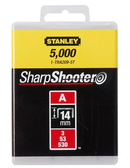 Agrafes 10 mm 3/8 Type A (x5000) | 1-TRA206-5T - Stanley