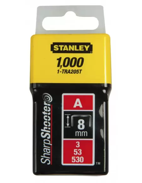 Agrafes 10 mm 3/8 Type A (x5000) | 1-TRA206-5T - Stanley