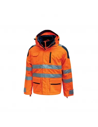 Parka anti-pluie BACKER Orange Fluo | HL162OF - U-Power