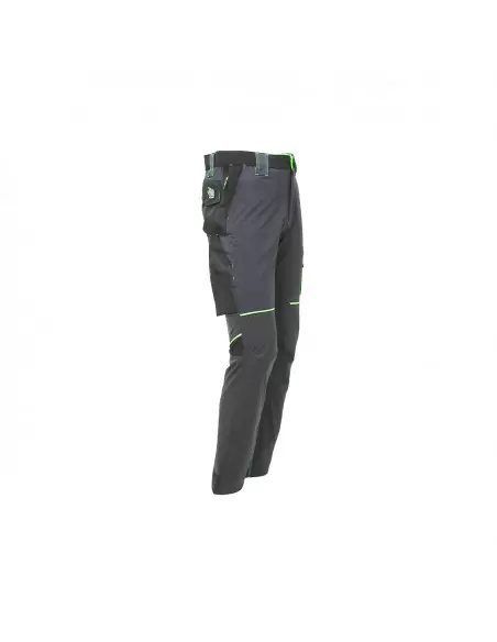 Pantalon de travail Slim WORLD Gris/Vert | FU189RL - U-Power