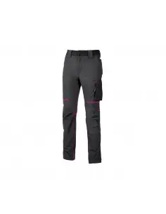 Pantalon de travail Slim WORLD Gris/Fuschia | FU189GF - U-Power